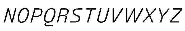 FC Crimp 221 Condensed Italic Font UPPERCASE