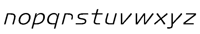 FC Crimp 221 Condensed Italic Font LOWERCASE