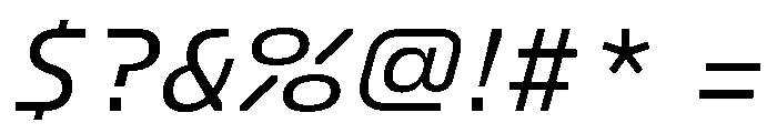 FC Crimp 231 Condensed Medium Italic Font OTHER CHARS