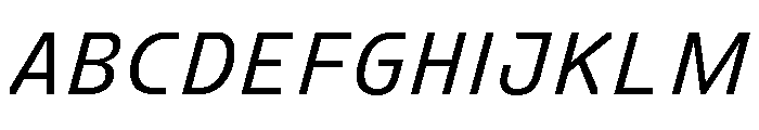 FC Crimp 231 Condensed Medium Italic Font UPPERCASE