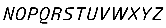 FC Crimp 231 Condensed Medium Italic Font UPPERCASE
