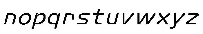 FC Crimp 231 Condensed Medium Italic Font LOWERCASE