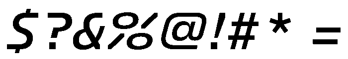 FC Crimp 241 Condensed Bold Italic Font OTHER CHARS