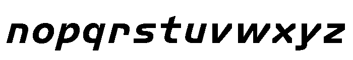 FC Crimp 251 Condensed Extra Bold Italic Font LOWERCASE