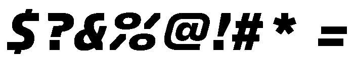FC Crimp 261 Condensed Black Italic Font OTHER CHARS