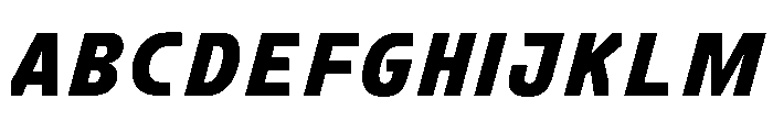 FC Crimp 261 Condensed Black Italic Font UPPERCASE