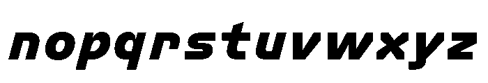 FC Crimp 261 Condensed Black Italic Font LOWERCASE
