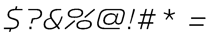 FC Crimp 311 Light Italic Font OTHER CHARS