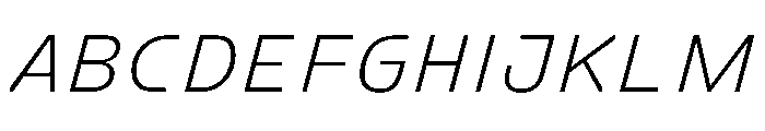FC Crimp 311 Light Italic Font UPPERCASE