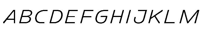 FC Crimp 421 Expanded Italic Font UPPERCASE