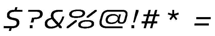 FC Crimp 431 Expanded Medium Italic Font OTHER CHARS