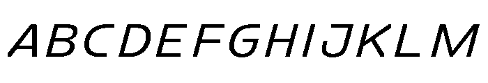 FC Crimp 431 Expanded Medium Italic Font UPPERCASE