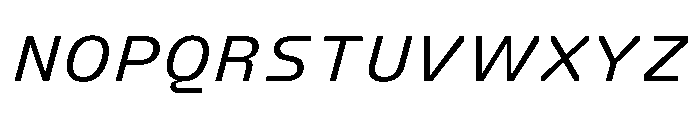 FC Crimp 431 Expanded Medium Italic Font UPPERCASE