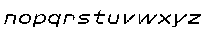 FC Crimp 431 Expanded Medium Italic Font LOWERCASE