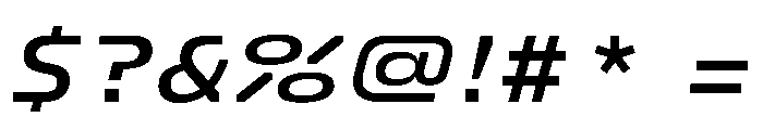 FC Crimp 441 Expanded Bold Italic Font OTHER CHARS