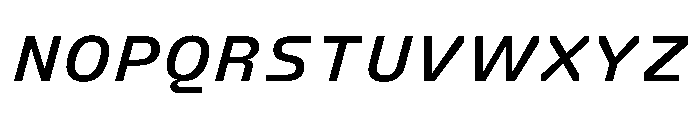 FC Crimp 441 Expanded Bold Italic Font UPPERCASE