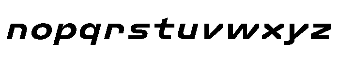 FC Crimp 451 Expanded Extra Bold Italic Font LOWERCASE