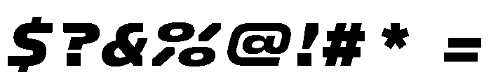 FC Crimp 461 Expanded Black Italic Font OTHER CHARS