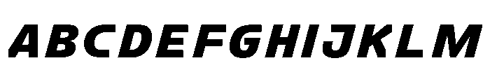 FC Crimp 461 Expanded Black Italic Font UPPERCASE