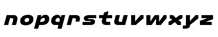 FC Crimp 461 Expanded Black Italic Font LOWERCASE