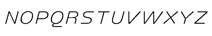 FC Crimp 511 X Expanded Light Italic Font UPPERCASE