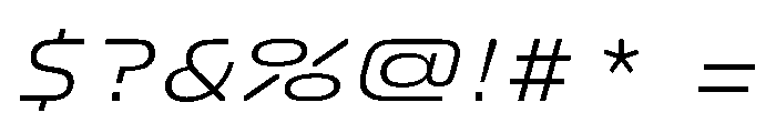 FC Crimp 521 X Expanded Italic Font OTHER CHARS
