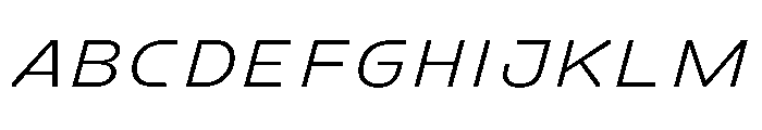 FC Crimp 521 X Expanded Italic Font UPPERCASE