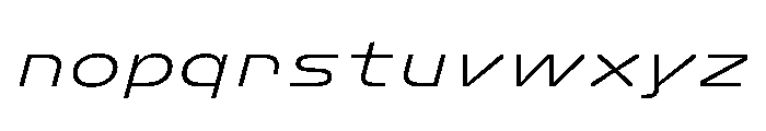 FC Crimp 521 X Expanded Italic Font LOWERCASE