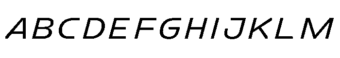 FC Crimp 531 X Expanded Medium Italic Font UPPERCASE