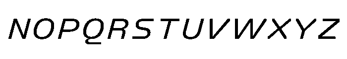 FC Crimp 531 X Expanded Medium Italic Font UPPERCASE