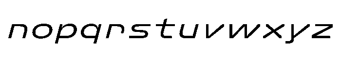 FC Crimp 531 X Expanded Medium Italic Font LOWERCASE