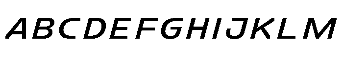 FC Crimp 541 X Expanded Bold Italic Font UPPERCASE
