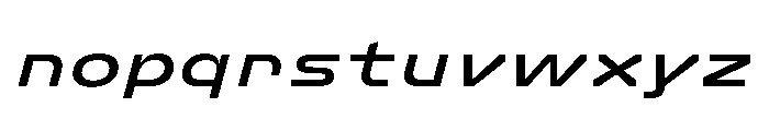 FC Crimp 541 X Expanded Bold Italic Font LOWERCASE