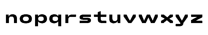 FC Crimp 550 X Expanded Extra Bold Font LOWERCASE