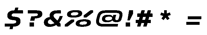 FC Crimp 551 X Expanded Extra Bold Italic Font OTHER CHARS