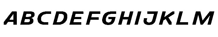 FC Crimp 551 X Expanded Extra Bold Italic Font UPPERCASE