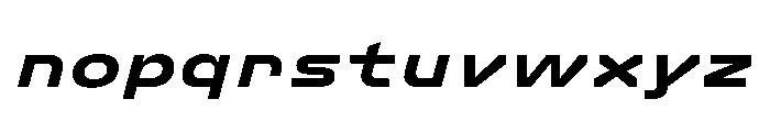 FC Crimp 551 X Expanded Extra Bold Italic Font LOWERCASE