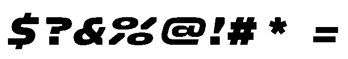 FC Crimp 561 X Expanded Black Italic Font OTHER CHARS