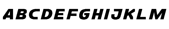 FC Crimp 561 X Expanded Black Italic Font UPPERCASE