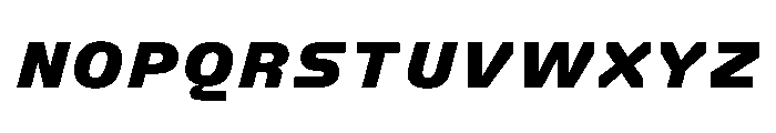 FC Crimp 561 X Expanded Black Italic Font UPPERCASE