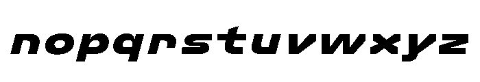FC Crimp 561 X Expanded Black Italic Font LOWERCASE