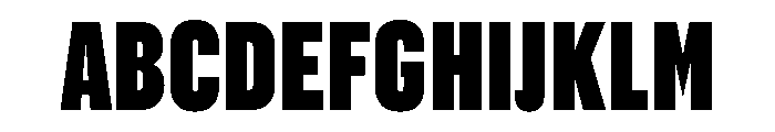 FC Cru 100 X Condensed Black Font UPPERCASE