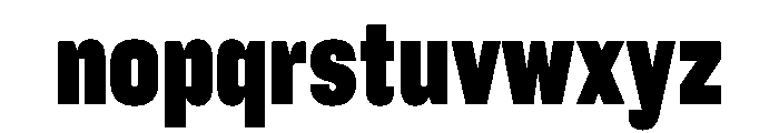 FC Cru 100 X Condensed Black Font LOWERCASE