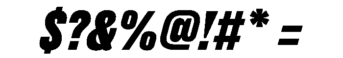 FC Cru 101 X Condensed Black Italic Font OTHER CHARS