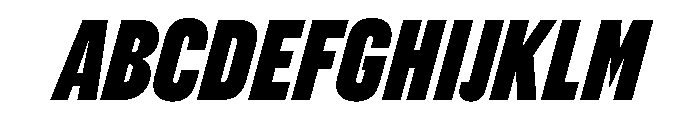 FC Cru 101 X Condensed Black Italic Font UPPERCASE