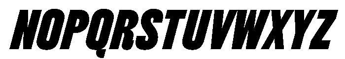 FC Cru 101 X Condensed Black Italic Font UPPERCASE