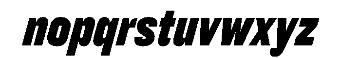 FC Cru 101 X Condensed Black Italic Font LOWERCASE