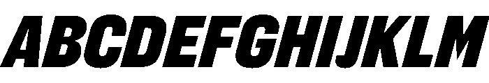 FC Cru 201 Condensded Black Italic Font UPPERCASE