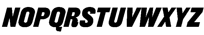 FC Cru 201 Condensded Black Italic Font UPPERCASE