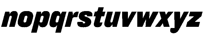 FC Cru 201 Condensded Black Italic Font LOWERCASE